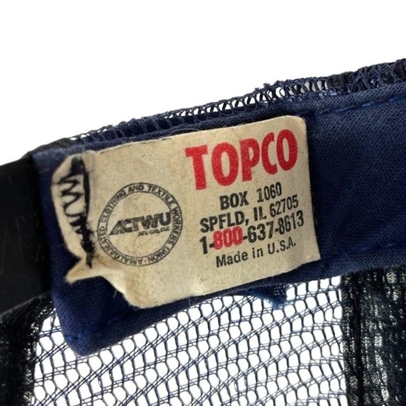 Vintage Navy Mesh Adjustable Baseball Hat /Cap C57 - Picture 9 of 10